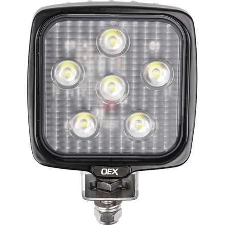 OEX LED Work Light Square- 6 LED.12V/24V, CISPR25 RATED - IP67