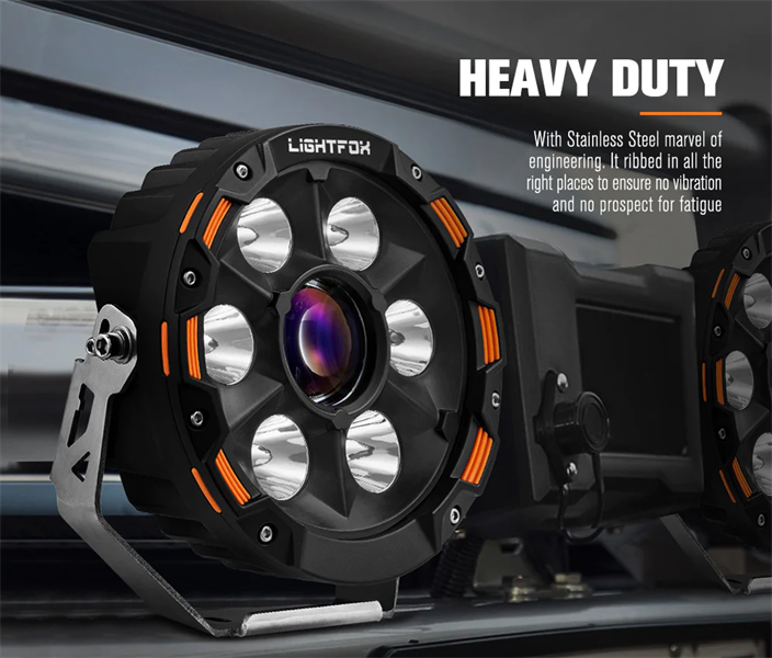 Lightfox 7inch LED Driving Light 1 Lux @ 2,226m IP68 11,285 Lumen