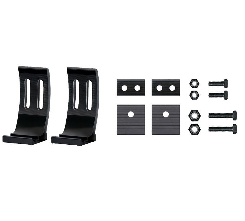 PKT 2 Double Row Brackets T/S LED Light Bars Doulbe Row Black Magic Tough