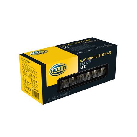 Hella Black magic LED mini light bars, LED work light  6.2" Flood 10-30V 30W 6 LED 1600LM