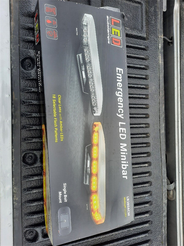 LED Autolamps Single Bolt Mount LED Clear Emergency Minibar 380 x 171mm 12v/24v