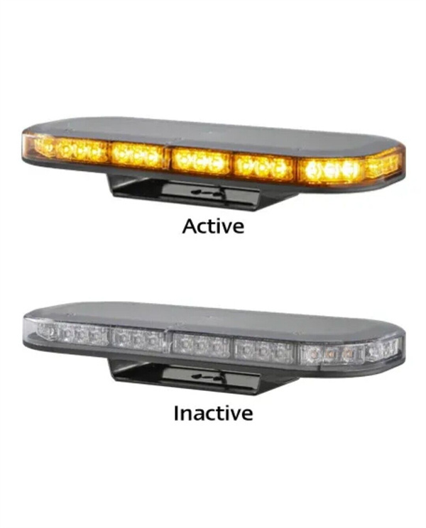 LED Autolamps Single Bolt Mount LED Clear Emergency Minibar 380 x 171mm 12v/24v