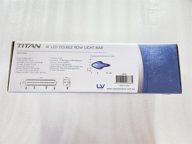 Titan 14” 120W Double Row LED Light Bar LV9125 Dual Row Combo Beam 120W 9-36V Driving Light Bar