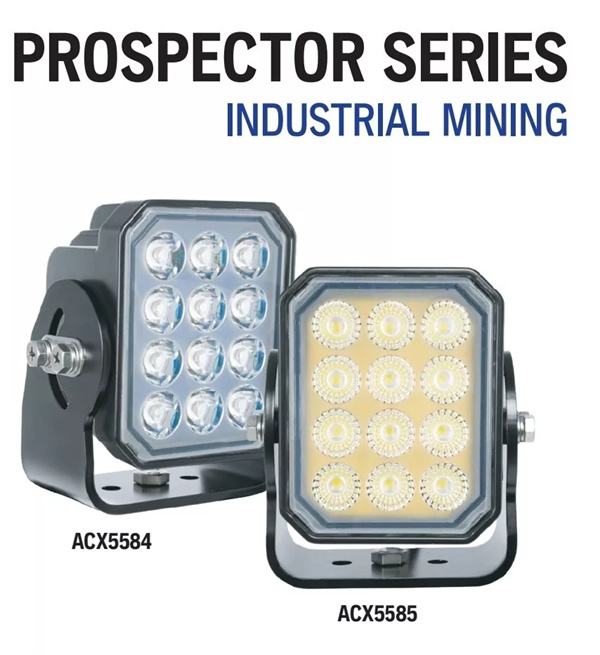 LED Work Light Flood Beam 12v 24v Industrial Mining Spec 12 LED 157 x 139 x 85mm