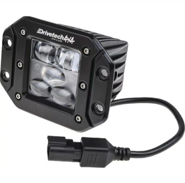 LED Work Light Flush Mount Wide Beam Drivetech 4x4 - 121 x 90 x 73mm