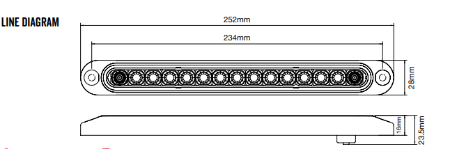LED Stop Tail Light Strip