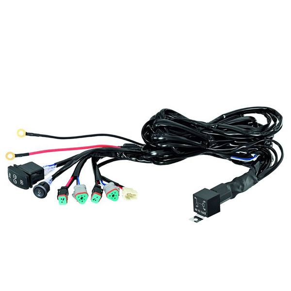 Pair LED 9 Inch Driving Light Kit Features DRL & Park Light Comes With Wiring Harness