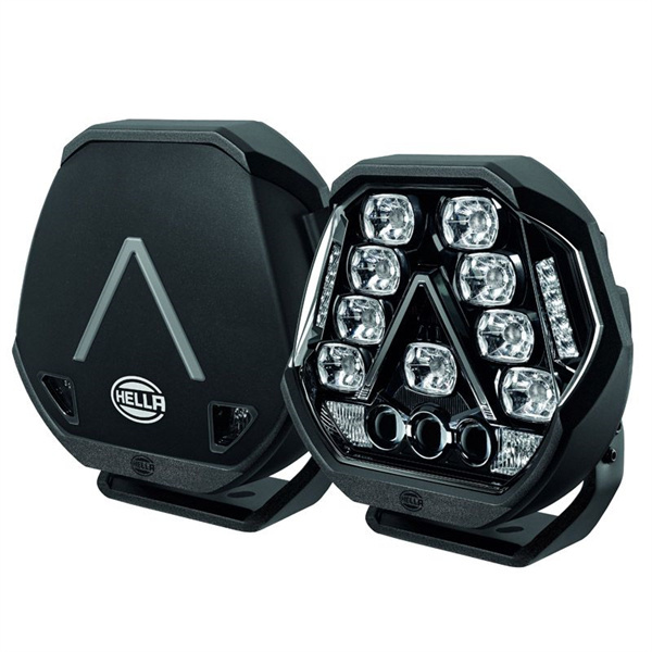 Pair LED 9 Inch Driving Light Kit Features DRL & Park Light Comes With Wiring Harness