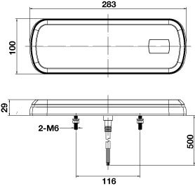 2 x Roadvision led Sequential Combination Rear Lights 283x100mm