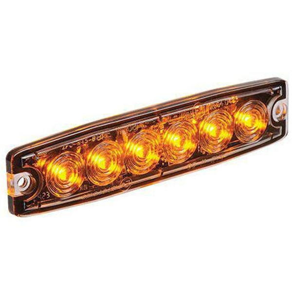 Narva 12/24V Low Profile W/Light Amber Light High Powered Low Profile LED Warning Light (Amber)