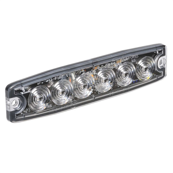 Narva 12/24V Low Profile W/Light Amber Light High Powered Low Profile LED Warning Light (Amber)