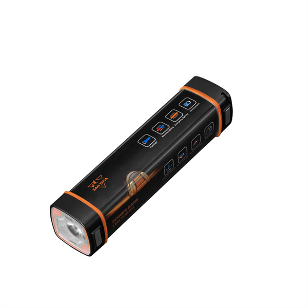 San Hima LED Torch Light Large Power Bank Flashlight Lithium USB Rechargeable - 1 Year Warranty