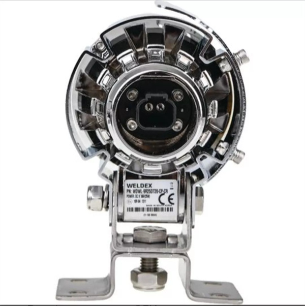 LED Truck Mirror Light with Shield 12v 24v Loading Light - Mirror Mount Chrome OEX