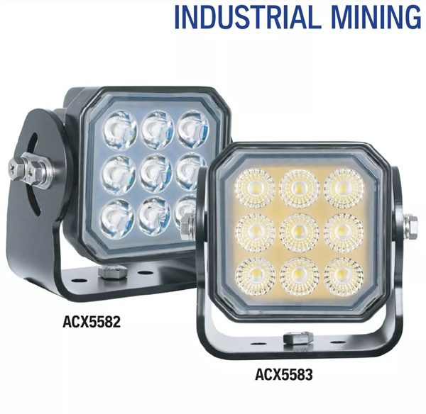 LED Work Light Flood Beam 12v 24v - Industrial Mining Lamp 9 LED 131 x 139 x 85m - 3 Years Warranty