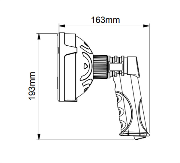 Titan LED Rechargeable Handheld Spotlight 2000 Lumens Lithum Battery 7.4V 2600MAH