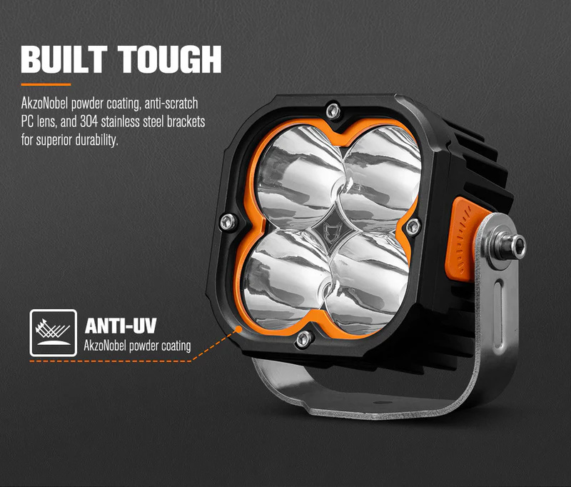 Lightfox Cygnus 5inch LED Work Light 1Lux@396m IP68 7,053 Lumens - 5 Years Warranty