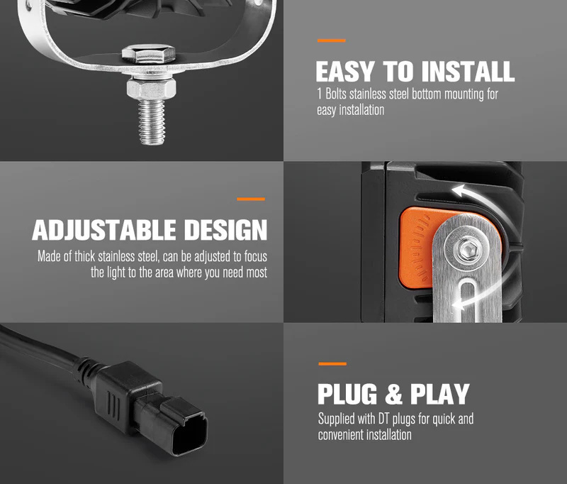 Lightfox Cygnus 5inch LED Work Light 1Lux@396m IP68 7,053 Lumens - 5 Years Warranty