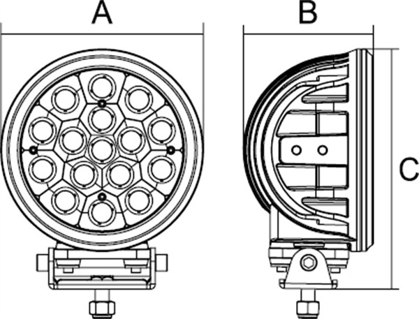 Roadvision 7inch D Series LED Driving Light 9V - 32V 16x5W LEDs IP67 Driving Beam
