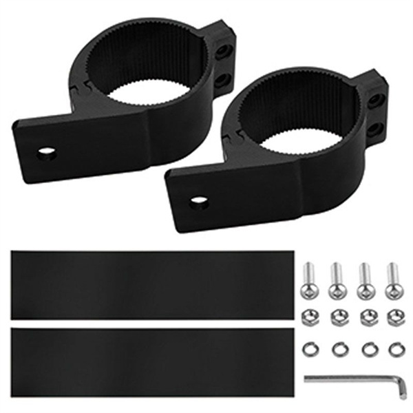 Roadvision Bar Light & Work Light Tubular Bull Bar Clamp 66mm-71mm Black 2.75 Inch