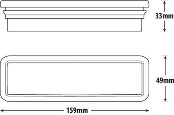Roadvision Front Bullbar LED Indicator & Park lamp Rectangle Amber White 10-30v