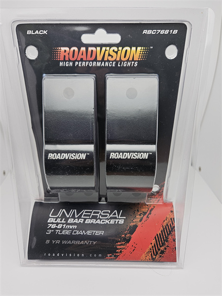 Roadvision 3 Inch Sports Bar Mounts Suit Work Light Light Bar 76mm-81mm Black