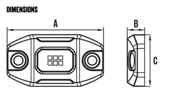 Roadvision LED Work/Rock Light Amber 10-30V 6x1.5W Flood Beam +2 Mounts IP67 - 5 Years Warranty