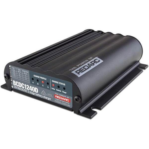Redarc Dual Input 40A In-Vehicle DC Battery Charger, DC to DC Battery Charger