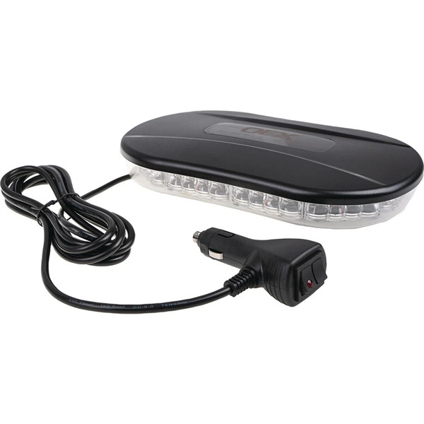 OEX 12/24V Low Profile Minibar Amber LED Clear Lens Magnetic Mount IP67