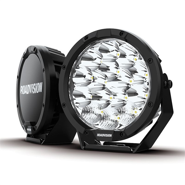 Roadvision LED Driving Light Set 7in DLE 11-32V 15x5W 75W 8000lm IP68 Combo Beam + Covers Pair