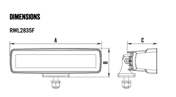 Roadvision LED Work Light Rectangular 10-30V 6x5W 35W 1975lm Flood Beam Stealth IP67 - 5 Years Warranty