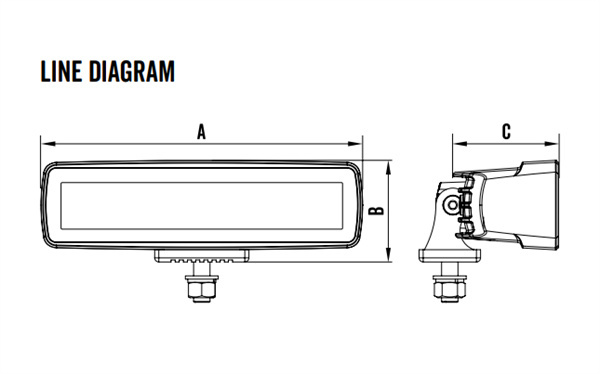 Roadvision Pair LED Driving Light Set Stealth 10-30V 6x5W 35W 1975lm IP67 Spot Beam Rect