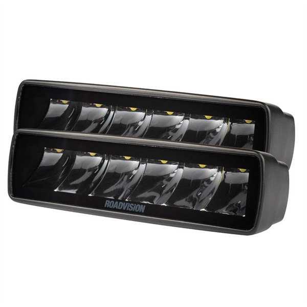 Roadvision Pair LED Driving Light Set Stealth 10-30V 6x5W 35W 1975lm IP67 Spot Beam Rect