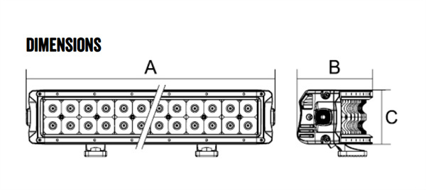 Roadvision 32" LED Light Bar DCX2 Curved 10-30V 60x3W 180W 16200lm Combo Beam TMT IP67 Dual Row - 7 years Warranty