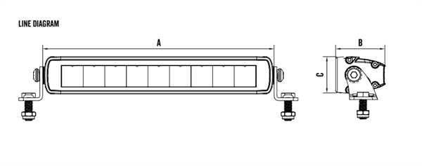 32" LED Light Bar Stealth S40 10-30V 33x3W 150W 9211lm Combo Beam TMT IP69K Distance - 7 years Warranty