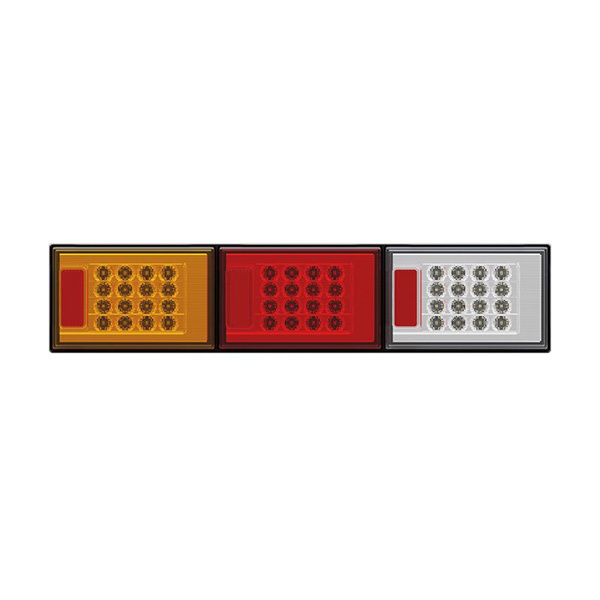 Roadvision LED Rear Combination Lamp 10-30V Stop/Tail/Ind/Rev Jumbo Triple Surface Mount 604x132mm - 5 years warranty