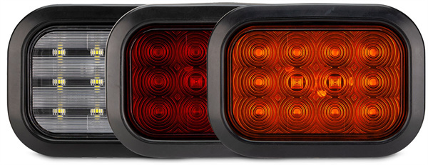 Roadvision LED Stop/Tail Lamp Rectangular 10-30V Grommet Mount Includes Grommet - 5 Years Warranty