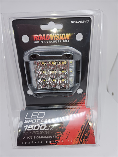 Roadvision LED Work Light Sidewinder Square Combo Beam 10-30V 15 x 1.6W IP67