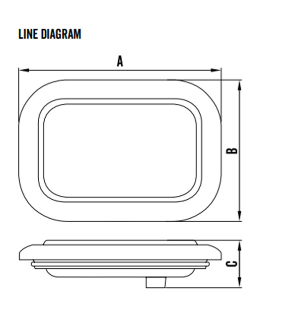 Roadvision LED Stop/Tail Lamp Rectangular 10-30V Grommet Mount Includes Grommet - 5 Years Warranty