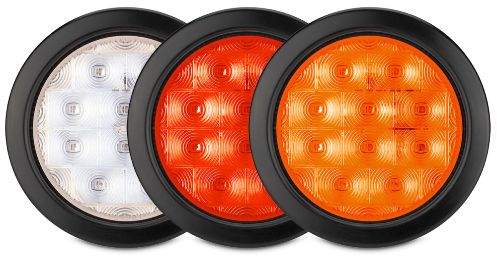 Roadvision LED Stop/Tail Lamp 4in Round 10-30V Grommet Mount Includes Grommet - 5 Years Warranty