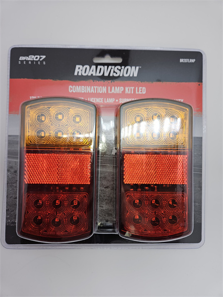 Roadvision LED Rear Combination Lamp Kit 12V Stop/Tail/Ind/Ref/Lic Surface Mount 150x 80mmTwin Pack with License