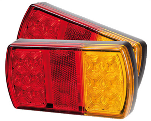 Roadvision LED Rear Combination Lamp Kit 12V Stop/Tail/Ind/Ref Surface Mount 150x80mm Twin Pack - 5 Years warranty