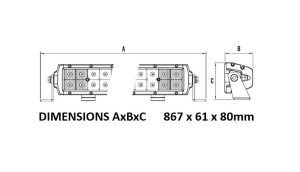 Roadvision 32" LED Light Bar DRE2 11-32V 60x5W 300W 22157lm Combo Beam IP68 Dual Row - 3 Years Warranty
