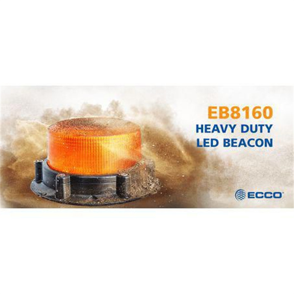 ECCO 12/24V LED Heavy Duty Amber Beacon 3 Bolt Fixed Mount - 5 Years Warranty