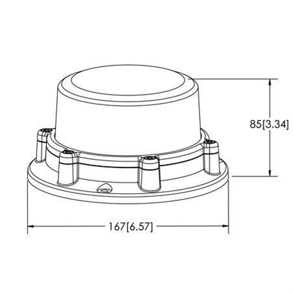 ECCO 12/24V LED Heavy Duty Amber Beacon 3 Bolt Fixed Mount - 5 Years Warranty