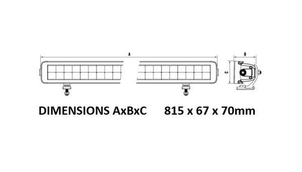 Roadvision 30" LED Light Bar Stealth SP70 10-30V 60x3W 240W 14337lm Combo Beam TMT IP69K DRL - 7 years Warranty
