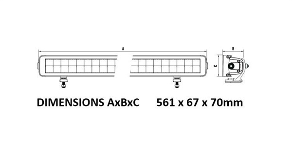 Roadvision 21" LED Light Bar 21" Stealth SP70 10-30V 40x3W 165W 10129lm Combo Beam TMT IP69K DRL - 7 years Warranty