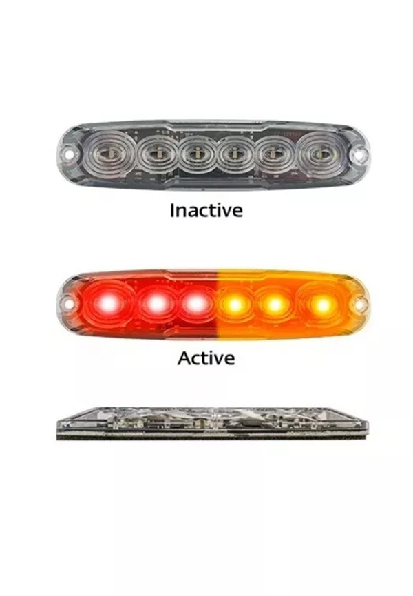 Pair LED Autolamps Stop/Tail/Indicator Light LED 12-24V Low Profile Clear Lens Coloured LEDs Surface Mount