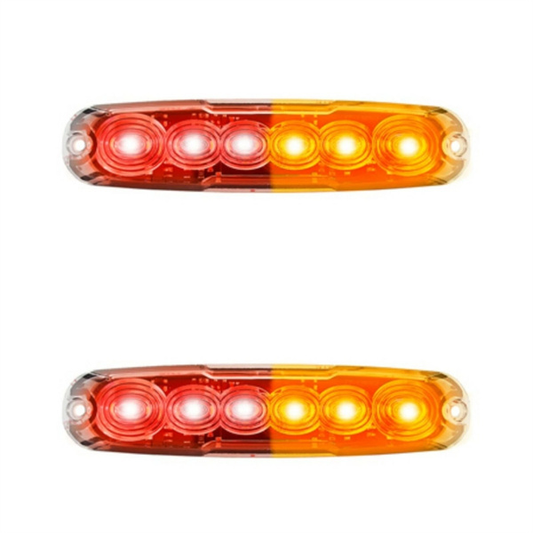 Pair LED Autolamps Stop/Tail/Indicator Light LED 12-24V Low Profile Clear Lens Coloured LEDs Surface Mount