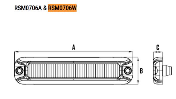 Amber LED Strobe Light