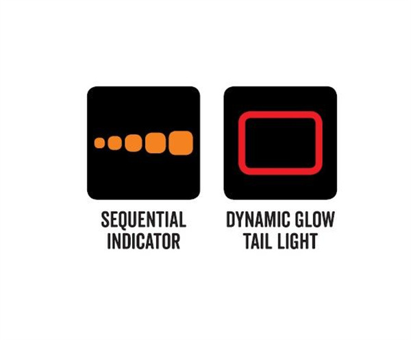 Roadvision LED Rear Combination Lamp 10-30V Stop/Tail/Ind/Ref 285x105mm Dynamic Glow Tail - 5 Years Warranty